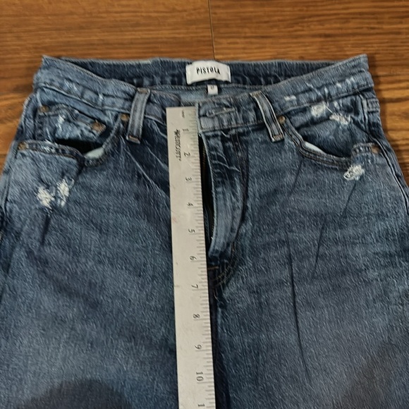 Pistola: Cassie Super‎ High Rise Straight Crop Era Vintage Sz 27 distress skinny - Picture 9 of 11